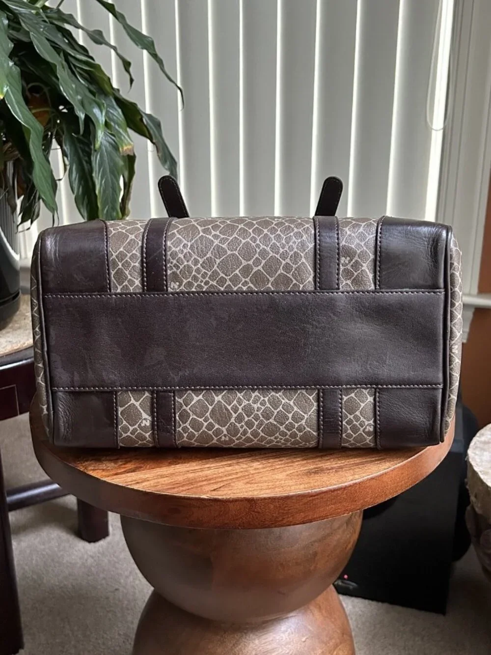 NINA RICCI Boston Bag, Brown, Gray